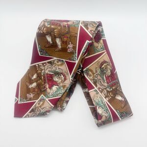 Christmas Santa Working Sleigh Toys Stafford Men's Tie 100% Silk Novelty